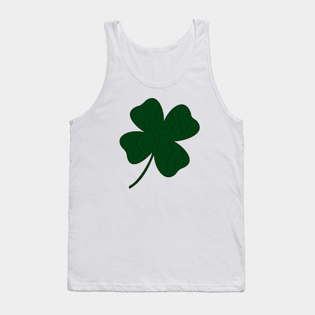 Patterned Four Leaf Clover Tank Top by thcreations1